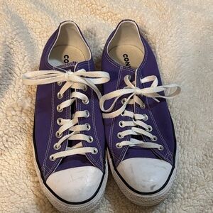 Converse Electric Purple and White Sneakers